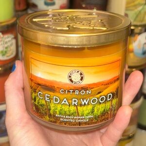 Bath and Body Works Cedarwood Citron 3 Wick Candle